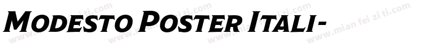 Modesto Poster Itali字体转换